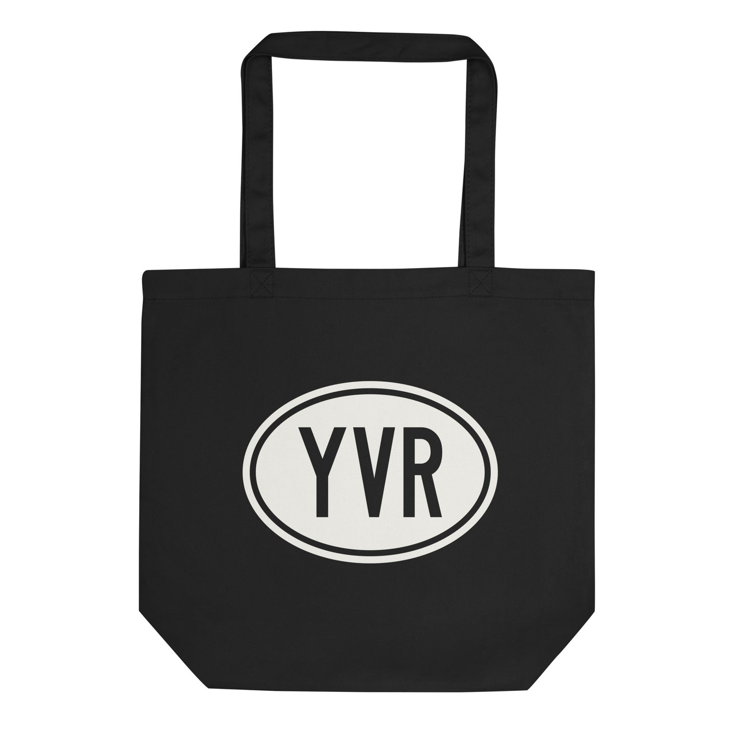 Unique Travel Gift Organic Tote - White Oval • YVR Vancouver Souvenir • YHM Designs - Image 01