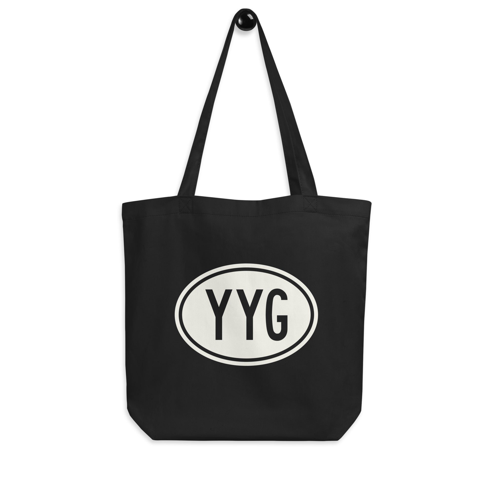 Unique Travel Gift Organic Tote - White Oval • YYG Charlottetown • YHM Designs - Image 04