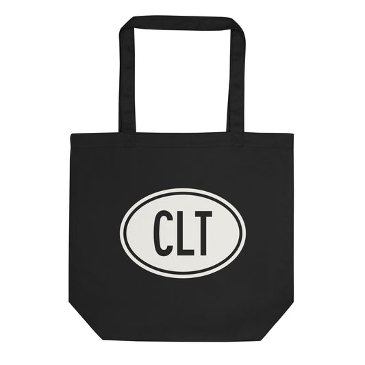Oval Car Sticker Organic Tote • CLT Charlotte • YHM Designs - Image 01