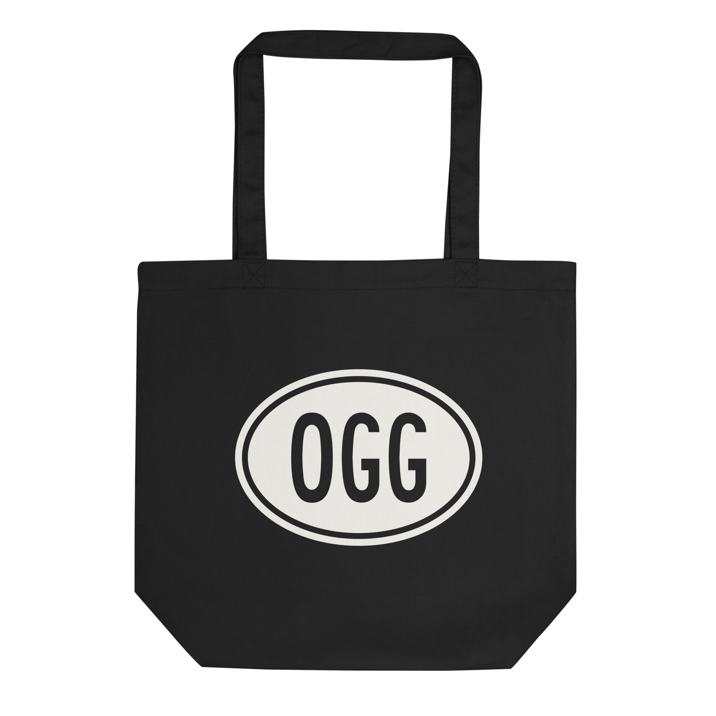 Unique Travel Gift Organic Tote - White Oval • OGG Maui • YHM Designs - Image 01