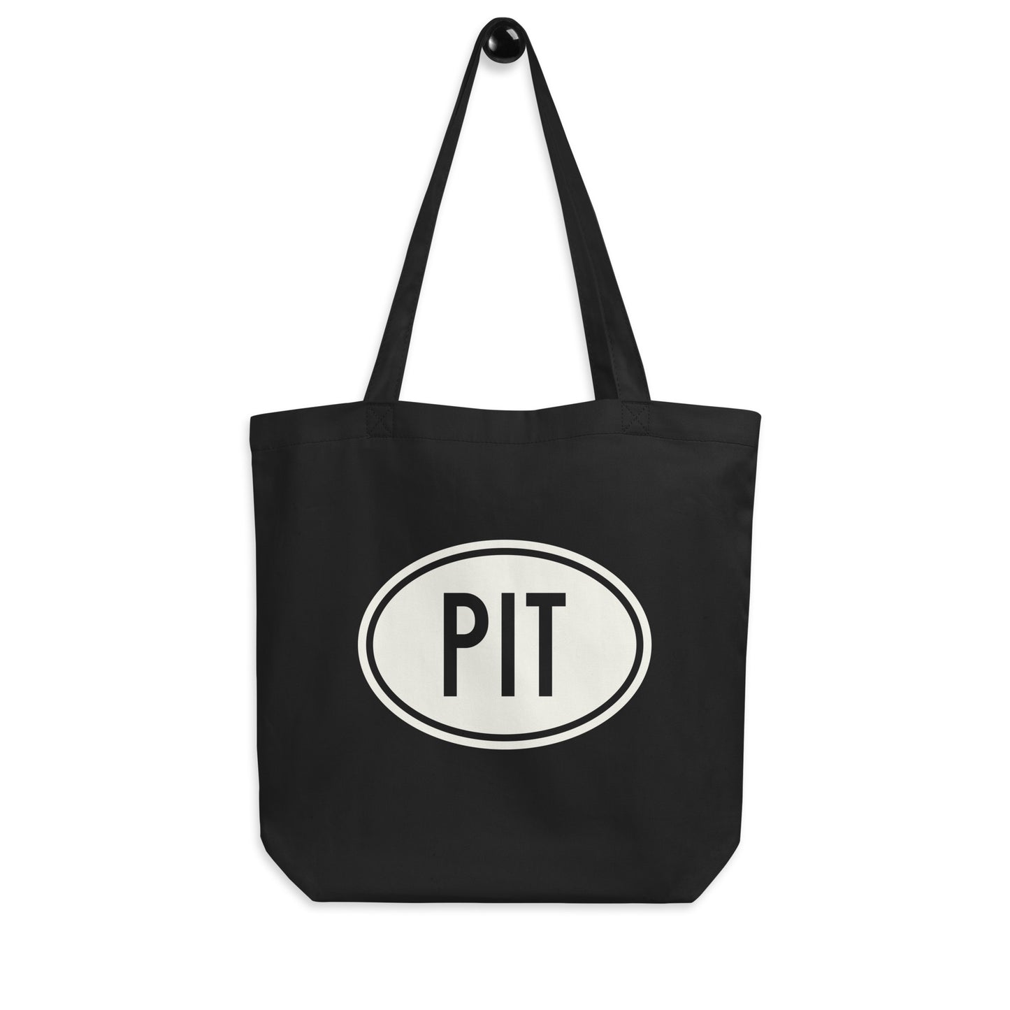 Unique Travel Gift Organic Tote - White Oval • PIT Pittsburgh • YHM Designs - Image 04