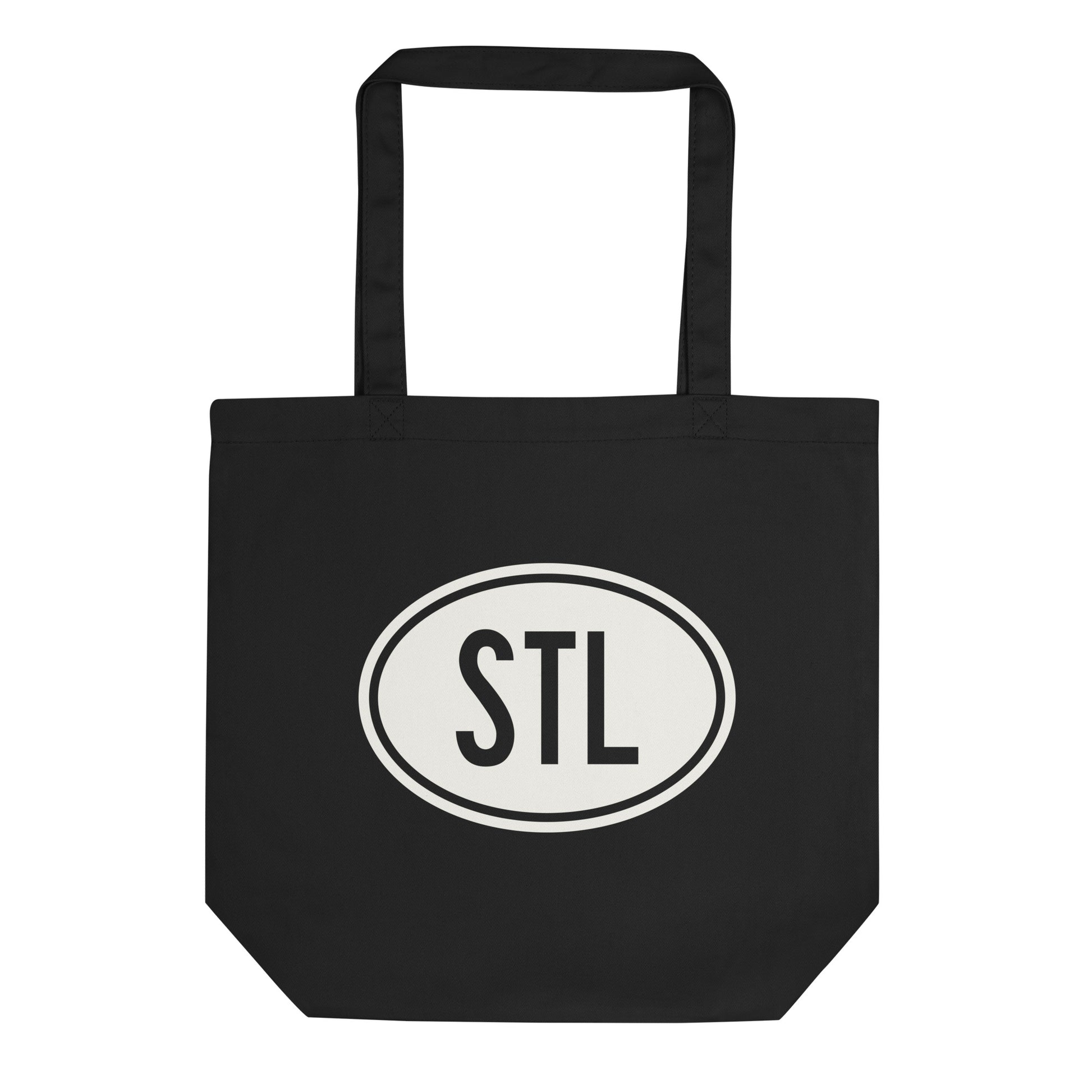 Unique Travel Gift Organic Tote - White Oval • STL St. Louis Souvenir • YHM Designs - Image 01