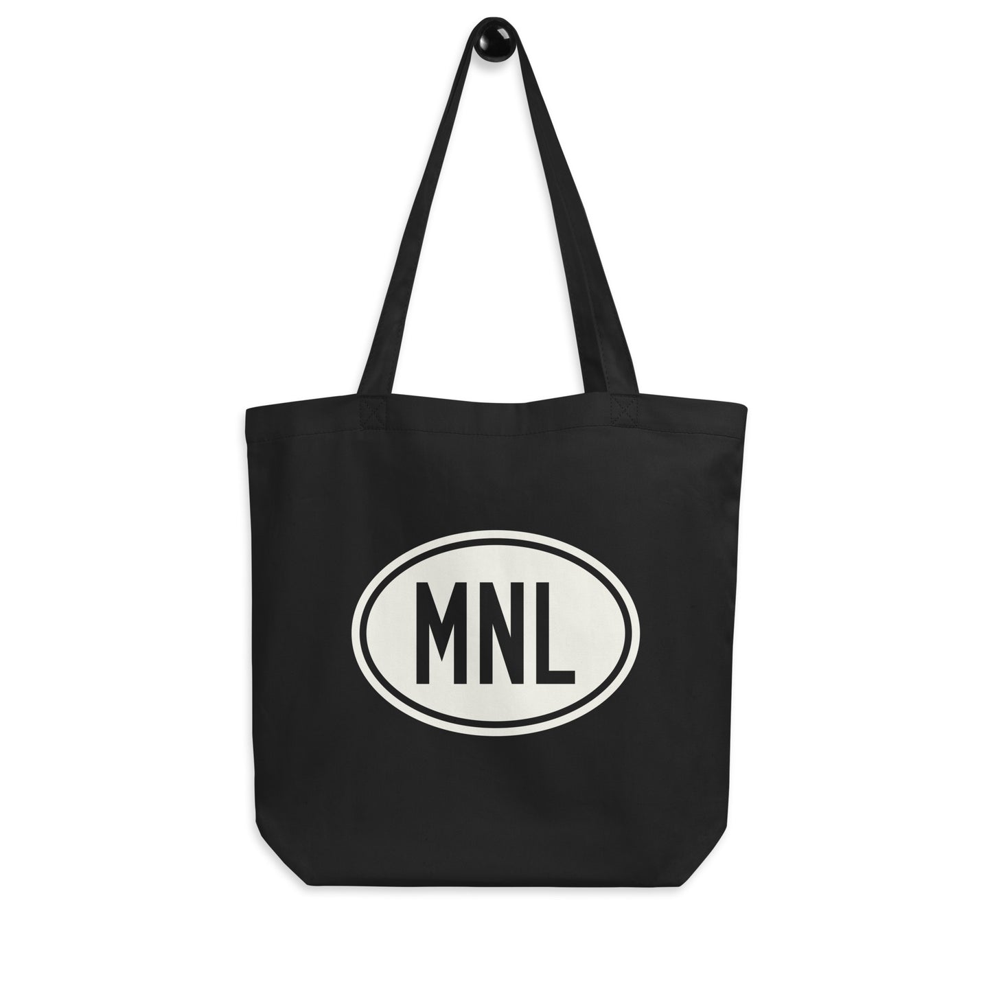 Unique Travel Gift Organic Tote - White Oval • MNL Manila • YHM Designs - Image 04