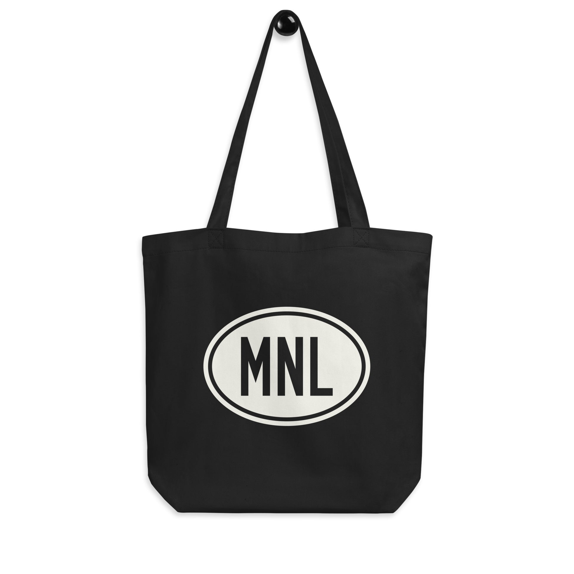 Unique Travel Gift Organic Tote - White Oval • MNL Manila Souvenir • YHM Designs - Image 04