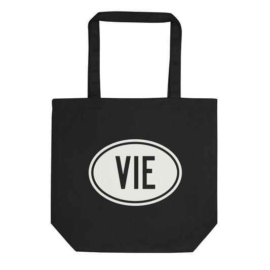 Unique Travel Gift Organic Tote - White Oval • VIE Vienna Souvenir • YHM Designs - Image 01