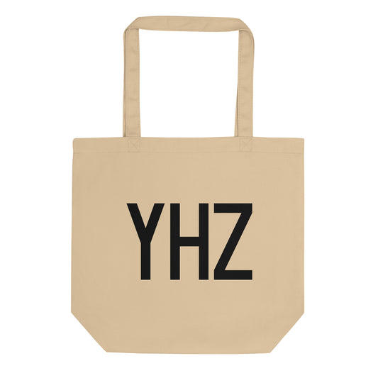 Aviation Gift Organic Tote - Black • YHZ Halifax • YHM Designs - Image 01