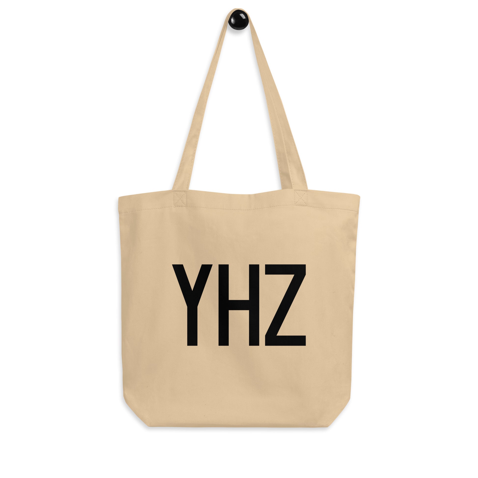 Aviation Gift Organic Tote - Black • YHZ Halifax • YHM Designs - Image 04