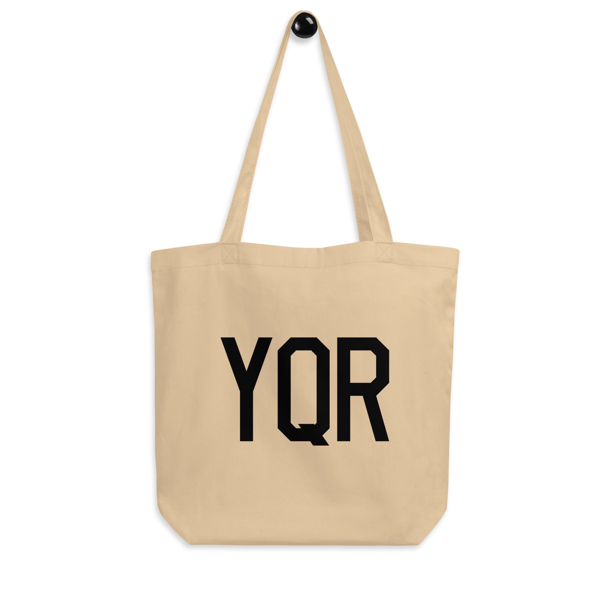 Aviation Gift Organic Tote - Black • YQR Regina • YHM Designs - Image 04