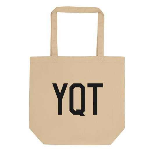 Aviation Gift Organic Tote - Black • YQT Thunder Bay • YHM Designs - Image 01