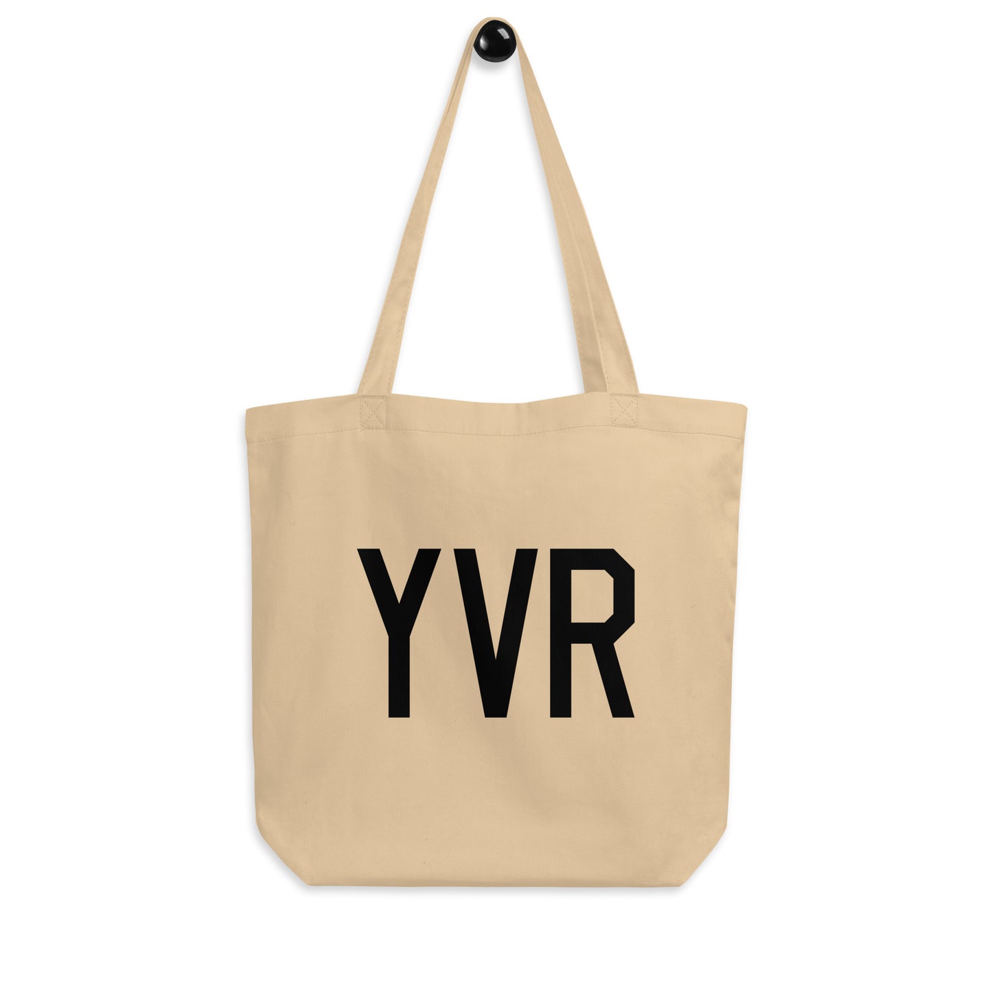Aviation Gift Organic Tote - Black • YVR Vancouver • YHM Designs - Image 04