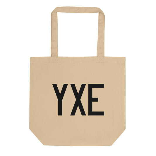 Aviation Gift Organic Tote - Black • YXE Saskatoon • YHM Designs - Image 01