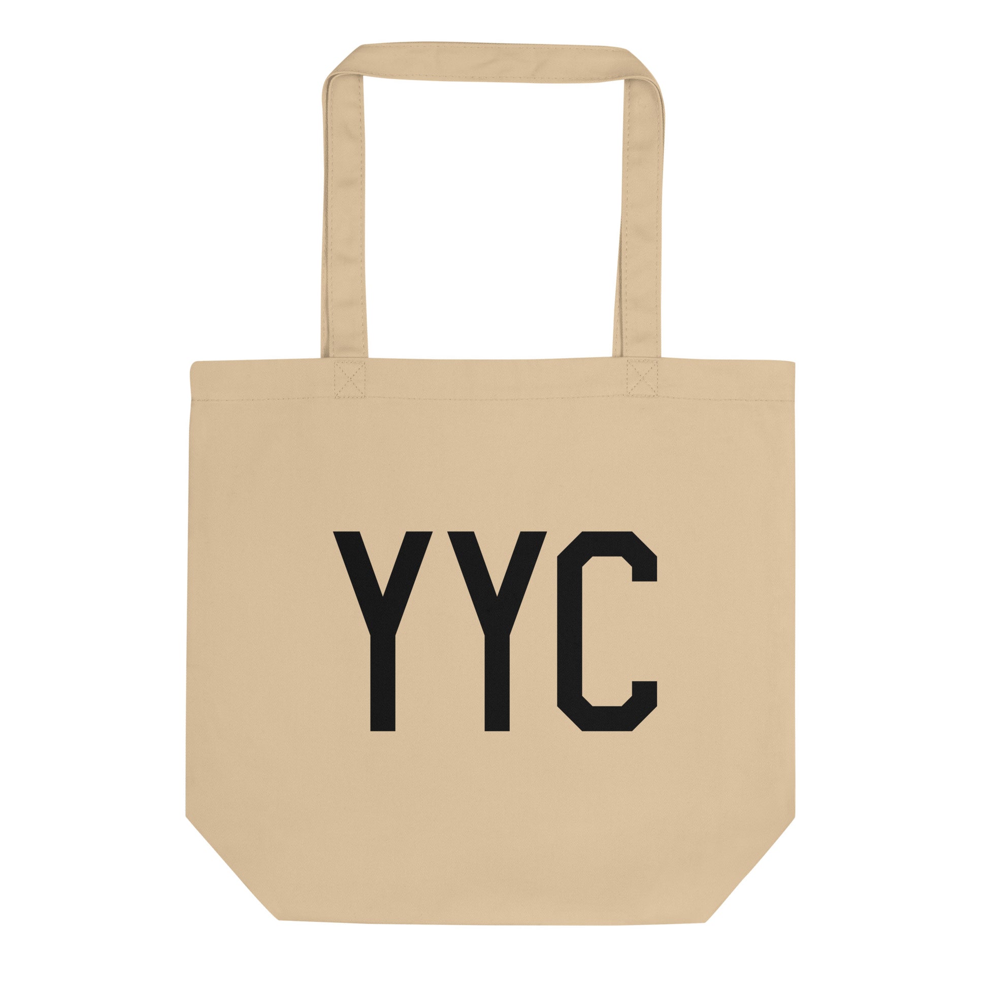 Airport Code Organic Tote - Black • YYC Calgary • YHM Designs - Image 01