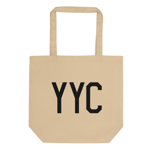 Aviation Gift Organic Tote - Black • YYC Calgary • YHM Designs - Image 01