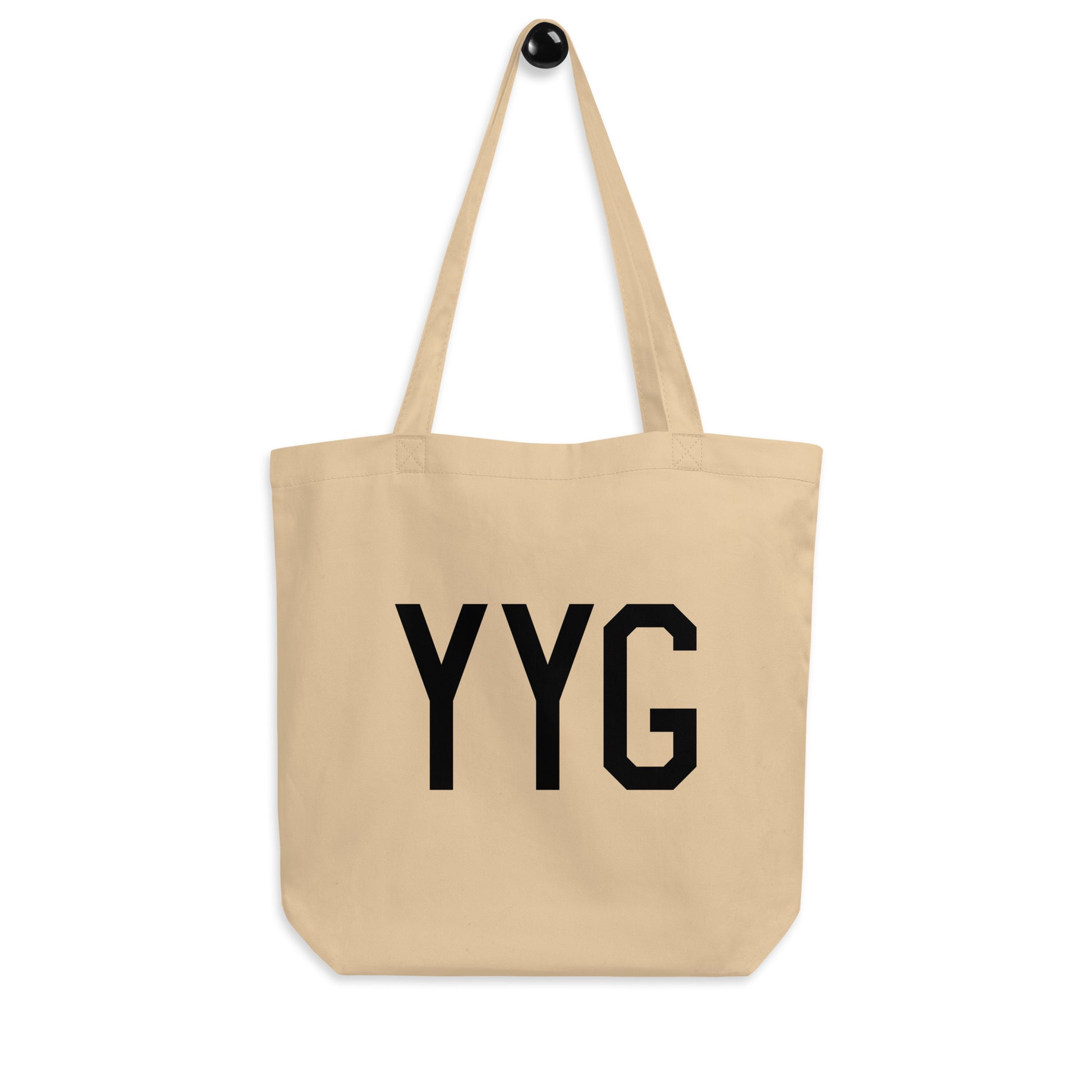 Aviation Gift Organic Tote - Black • YYG Charlottetown • YHM Designs - Image 04