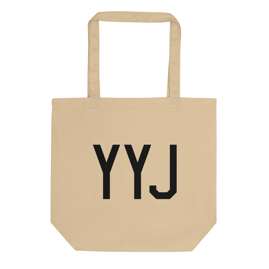 Aviation Gift Organic Tote - Black • YYJ Victoria • YHM Designs - Image 01