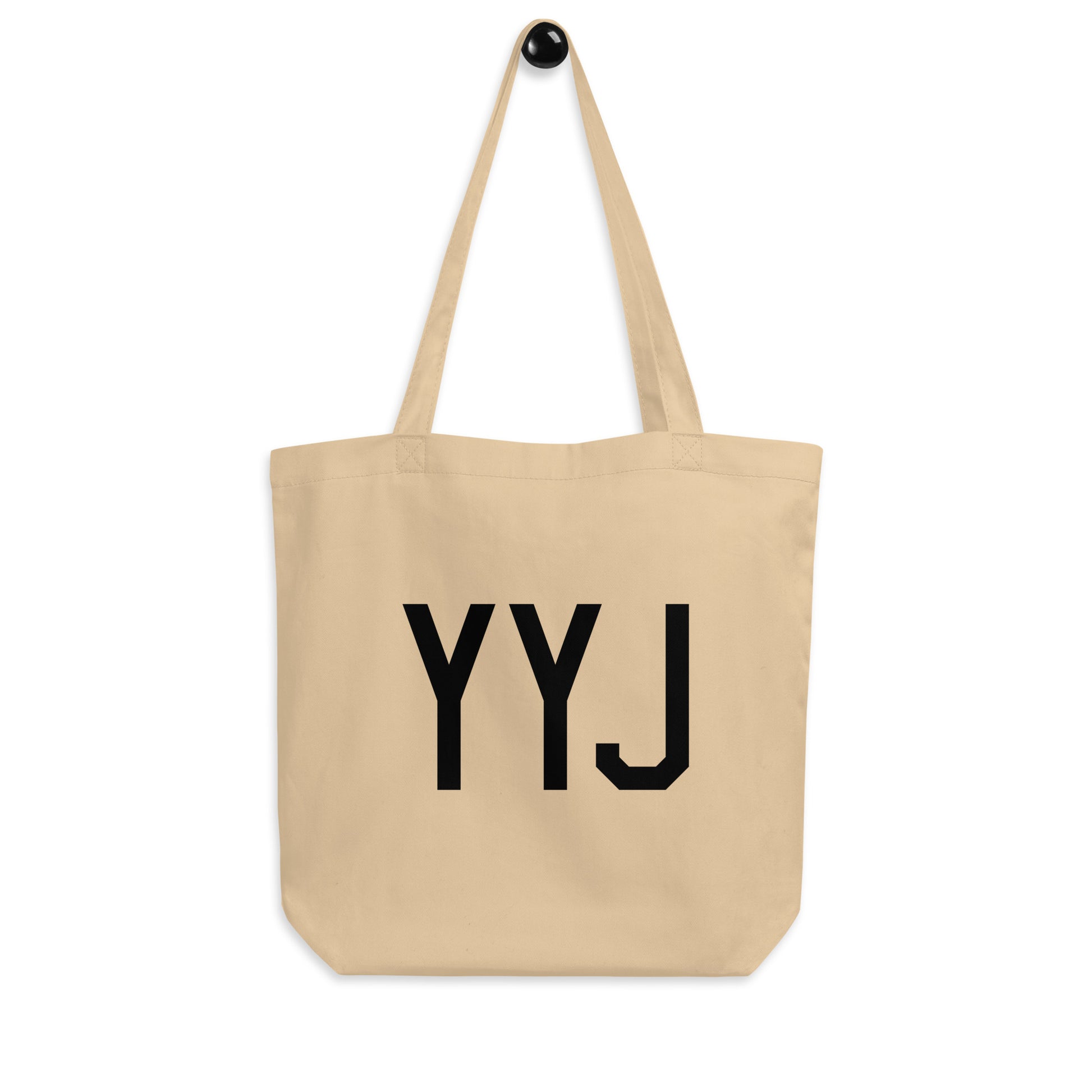 Aviation Gift Organic Tote - Black • YYJ Victoria • YHM Designs - Image 04