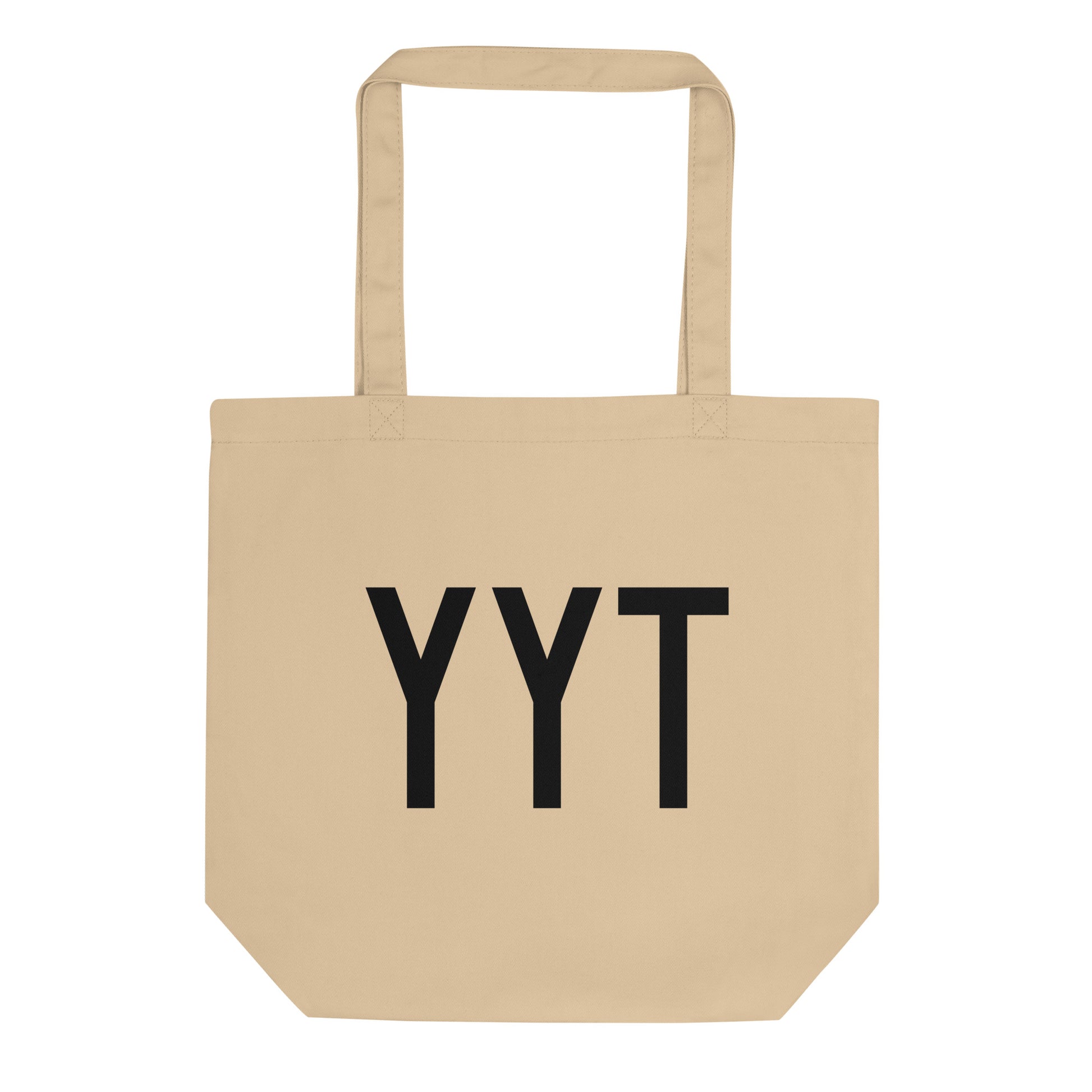 Airport Code Organic Tote - Black • YYT St. John's • YHM Designs - Image 01