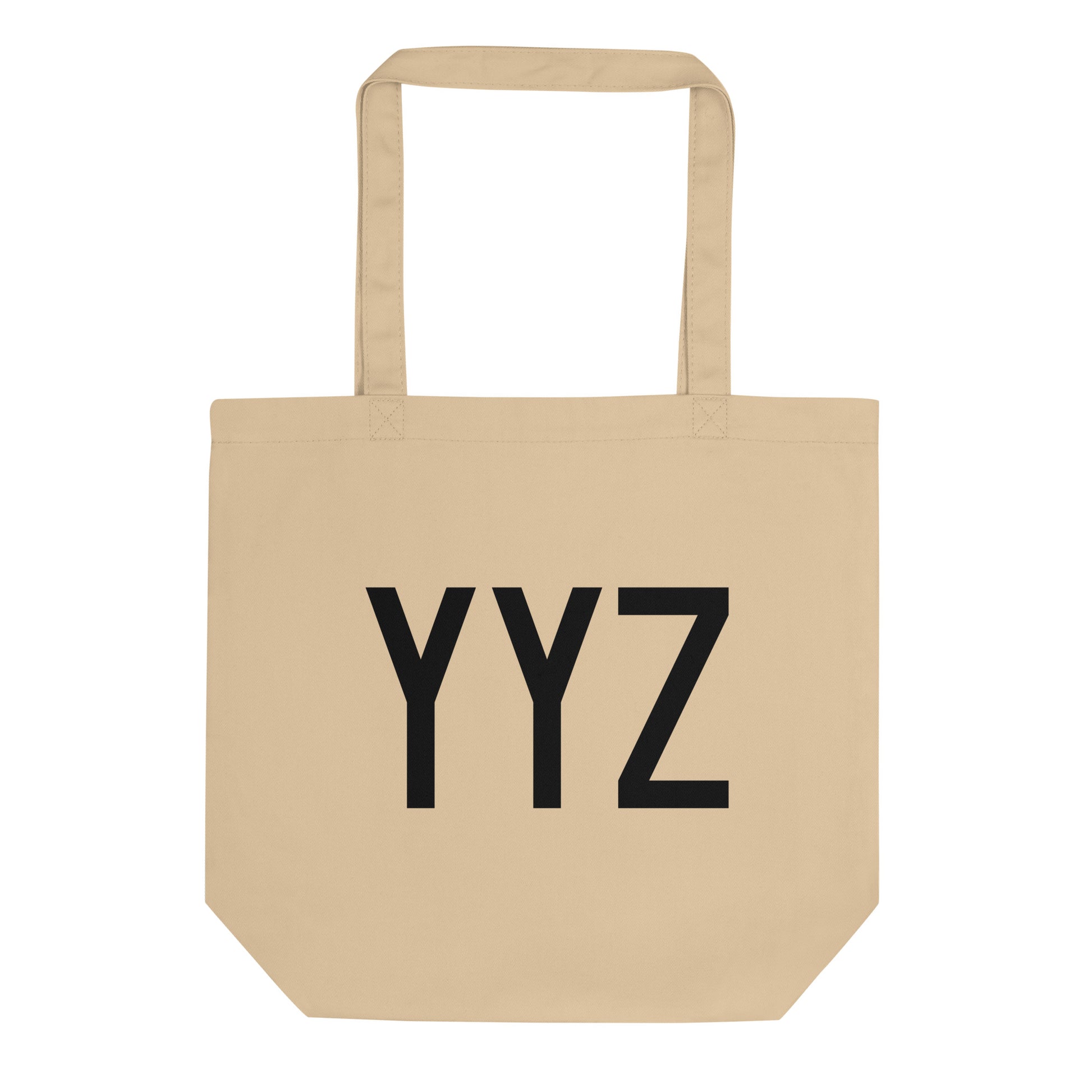 Aviation Gift Organic Tote - Black • YYZ Toronto • YHM Designs - Image 01