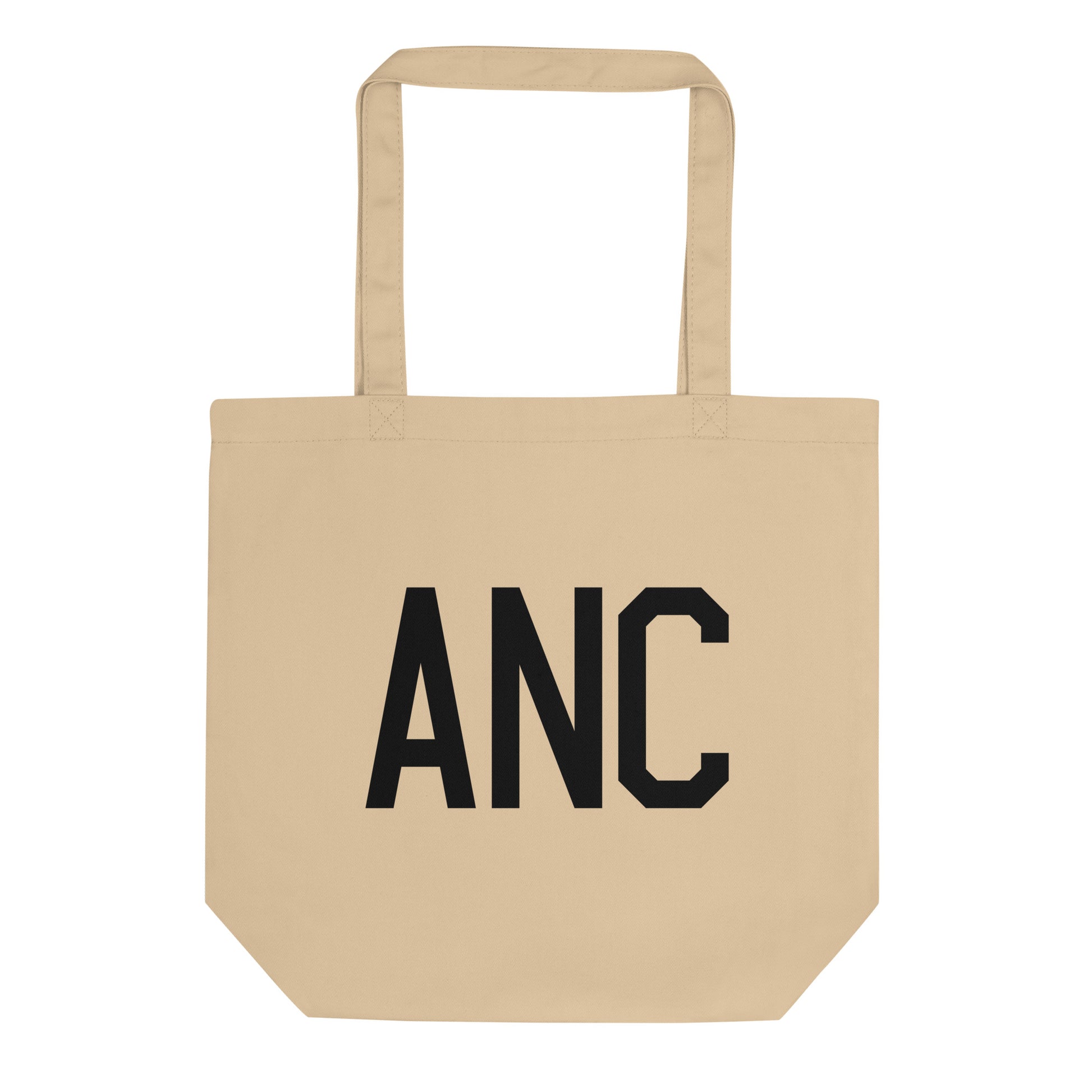 Aviation Gift Organic Tote - Black • ANC Anchorage • YHM Designs - Image 01