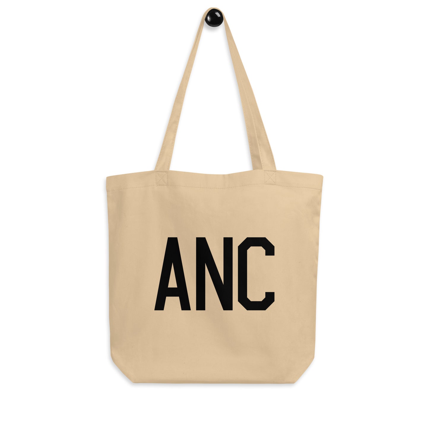 Aviation Gift Organic Tote - Black • ANC Anchorage • YHM Designs - Image 04