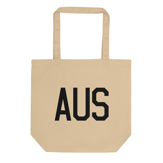 Aviation Gift Organic Tote - Black • AUS Austin • YHM Designs - Image 01