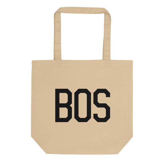 Aviation Gift Organic Tote - Black • BOS Boston • YHM Designs - Image 01