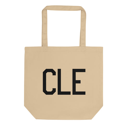 Aviation Gift Organic Tote - Black • CLE Cleveland • YHM Designs - Image 01