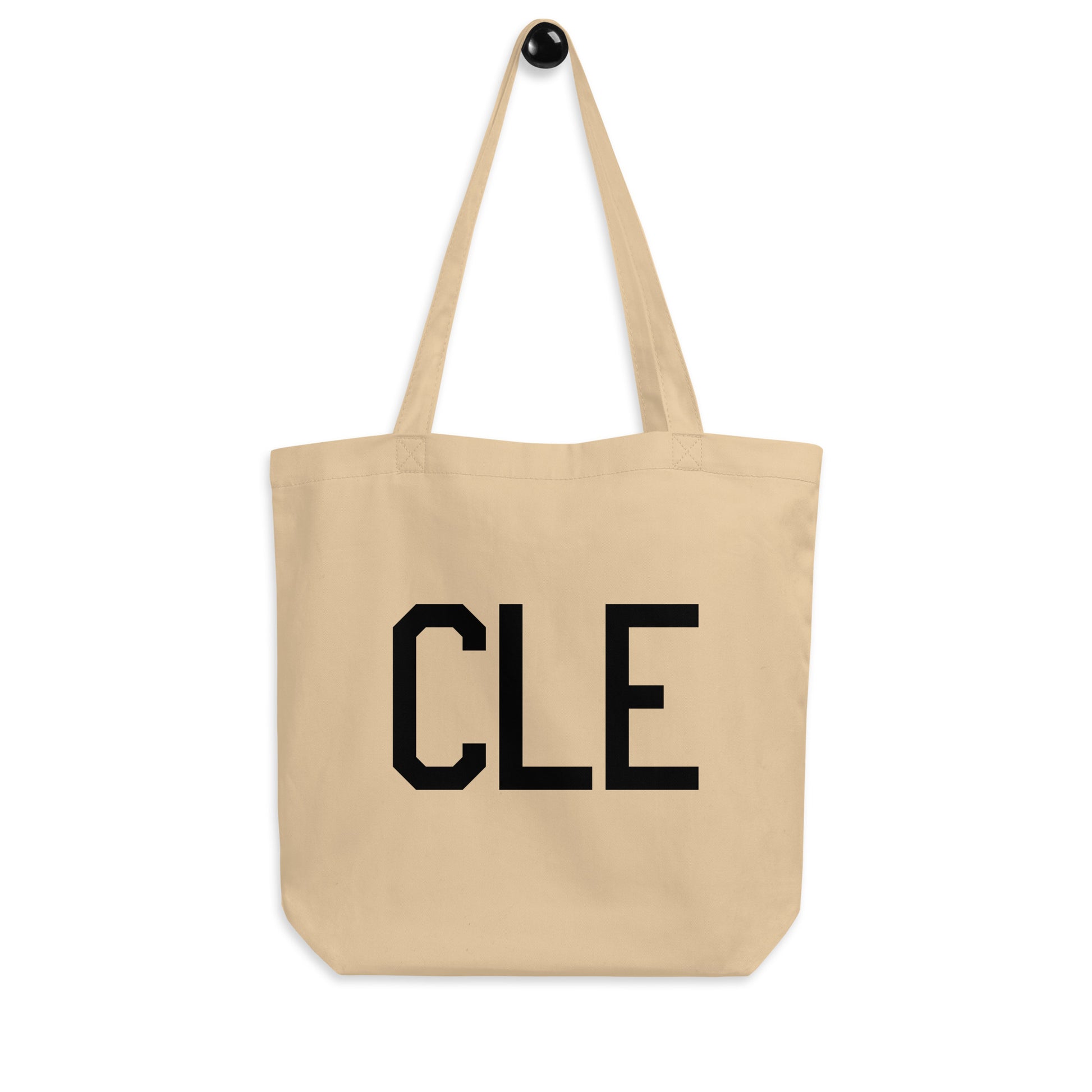 Aviation Gift Organic Tote - Black • CLE Cleveland • YHM Designs - Image 04