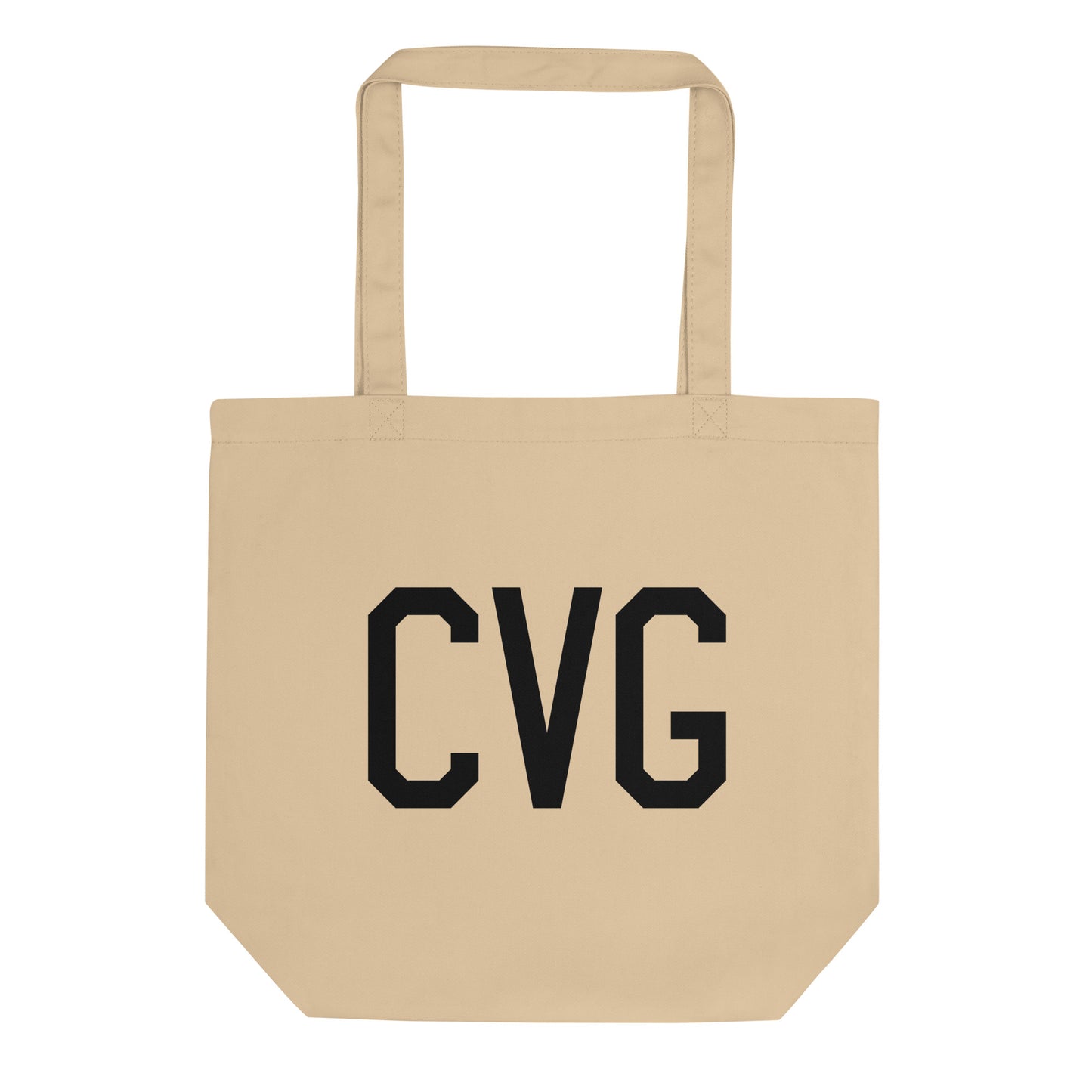 Aviation Gift Organic Tote - Black • CVG Cincinnati • YHM Designs - Image 01