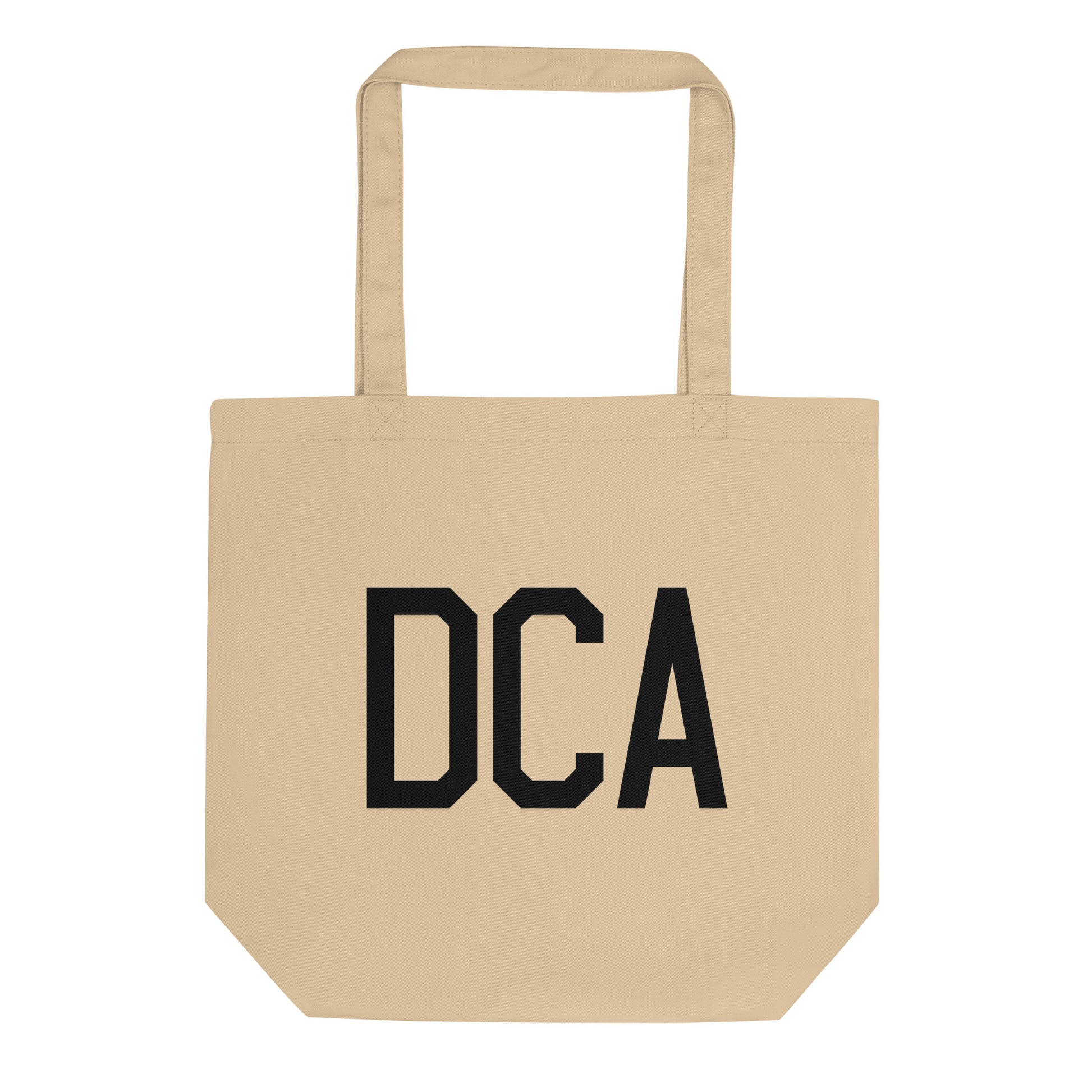 Aviation Gift Organic Tote - Black • DCA Washington • YHM Designs - Image 01