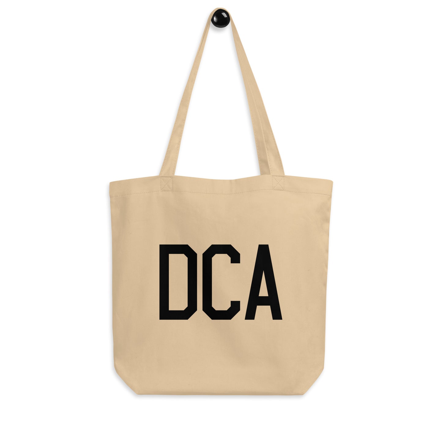 Aviation Gift Organic Tote - Black • DCA Washington • YHM Designs - Image 04