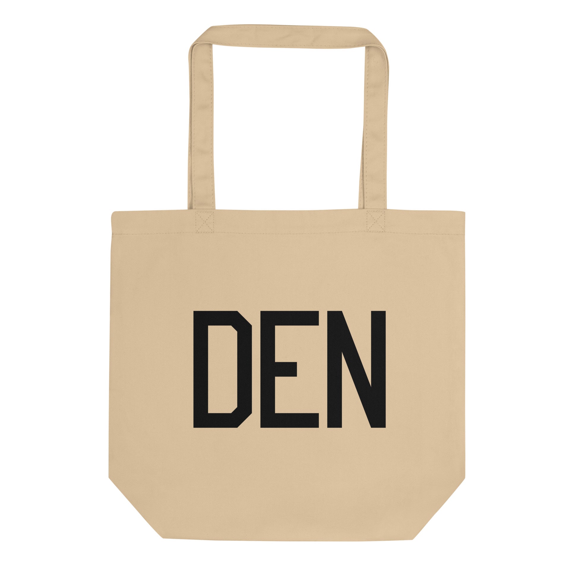 Aviation Gift Organic Tote - Black • DEN Denver • YHM Designs - Image 01