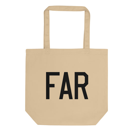 Aviation Gift Organic Tote - Black • FAR Fargo • YHM Designs - Image 01