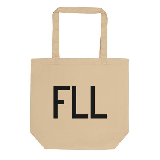 Aviation Gift Organic Tote - Black • FLL Fort Lauderdale • YHM Designs - Image 01