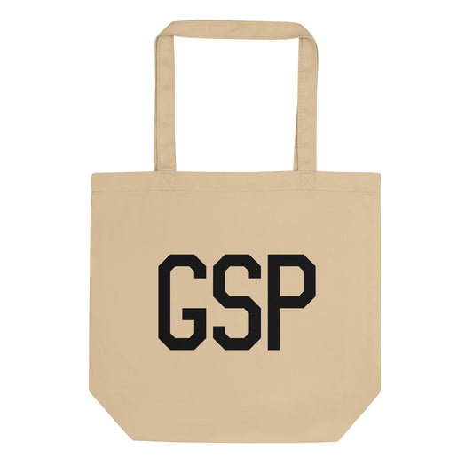 Aviation Gift Organic Tote - Black • GSP Greenville-Spartanburg • YHM Designs - Image 01