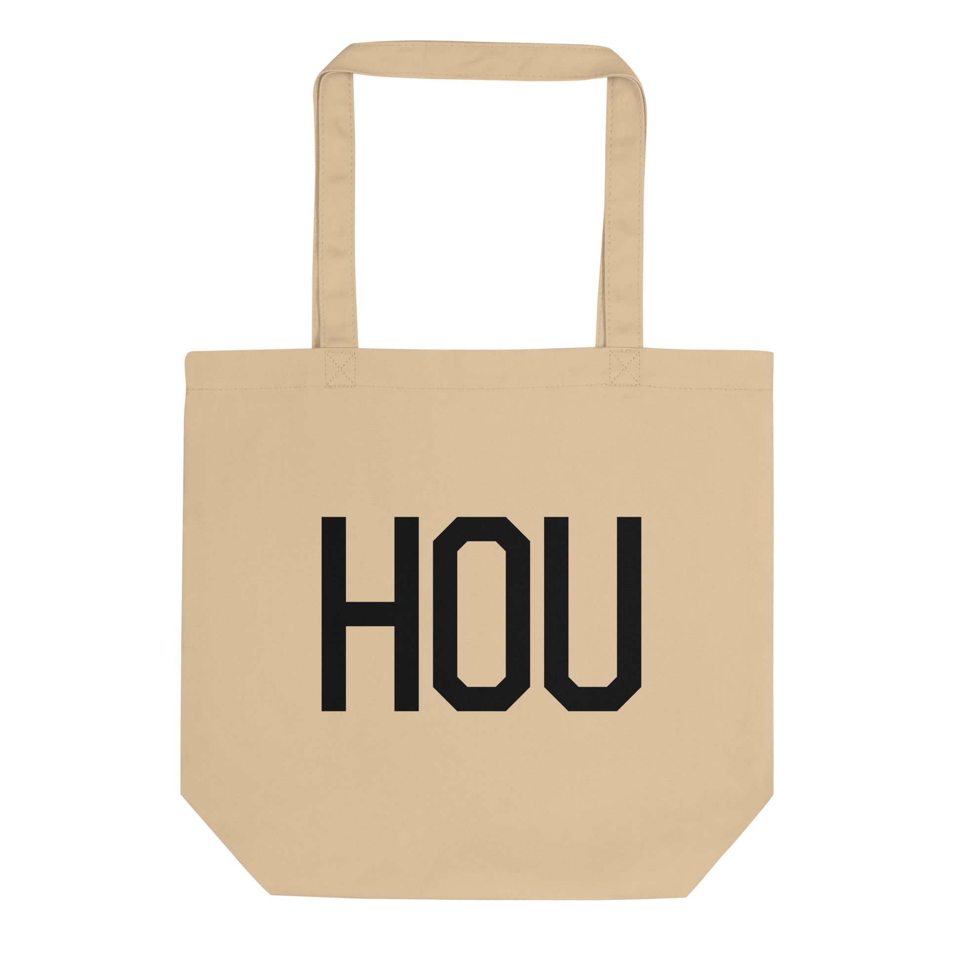 Aviation Gift Organic Tote - Black • HOU Houston • YHM Designs - Image 01