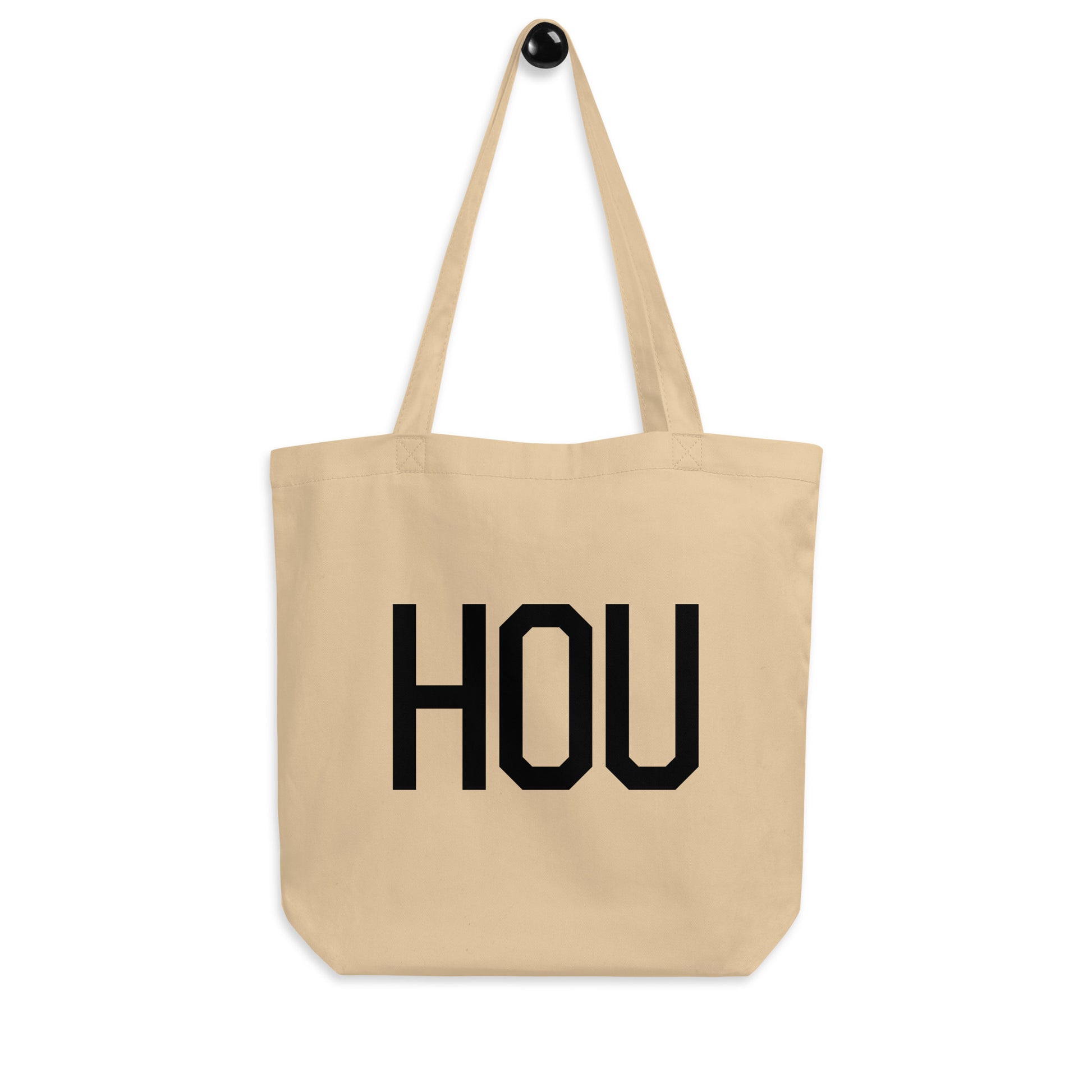 Aviation Gift Organic Tote - Black • HOU Houston • YHM Designs - Image 04