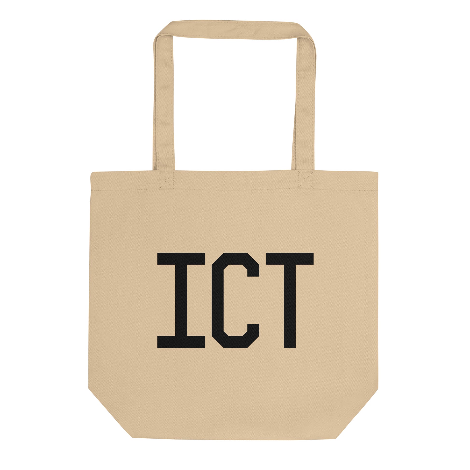 Aviation Gift Organic Tote - Black • ICT Wichita • YHM Designs - Image 01