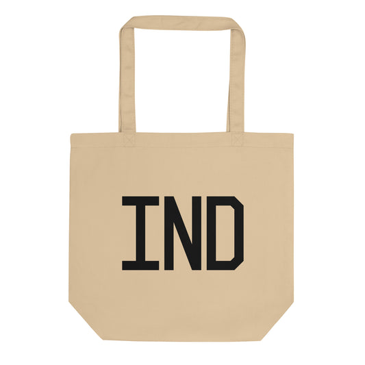 Aviation Gift Organic Tote - Black • IND Indianapolis • YHM Designs - Image 01