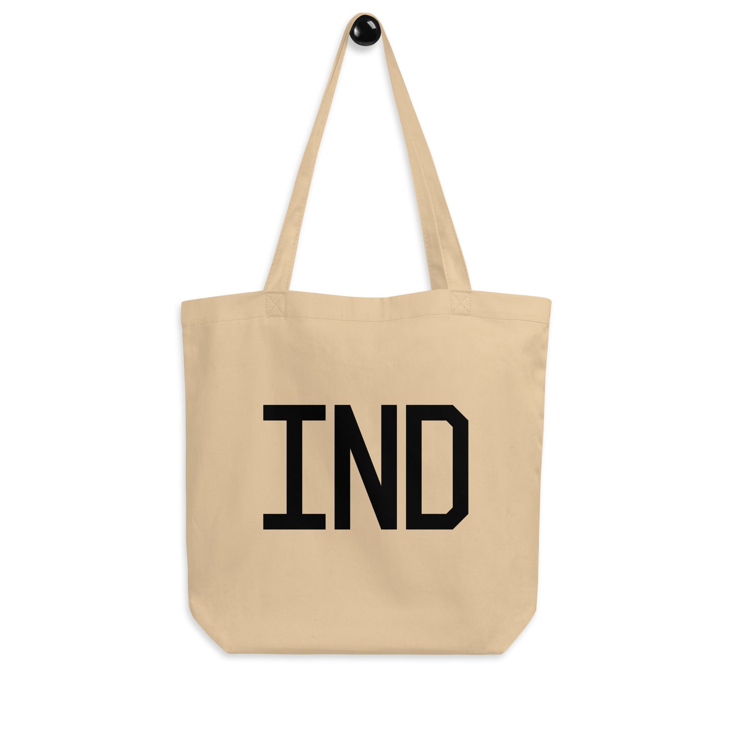 Aviation Gift Organic Tote - Black • IND Indianapolis • YHM Designs - Image 04