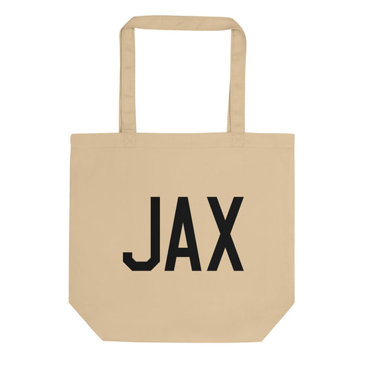 Aviation Gift Organic Tote - Black • JAX Jacksonville • YHM Designs - Image 01