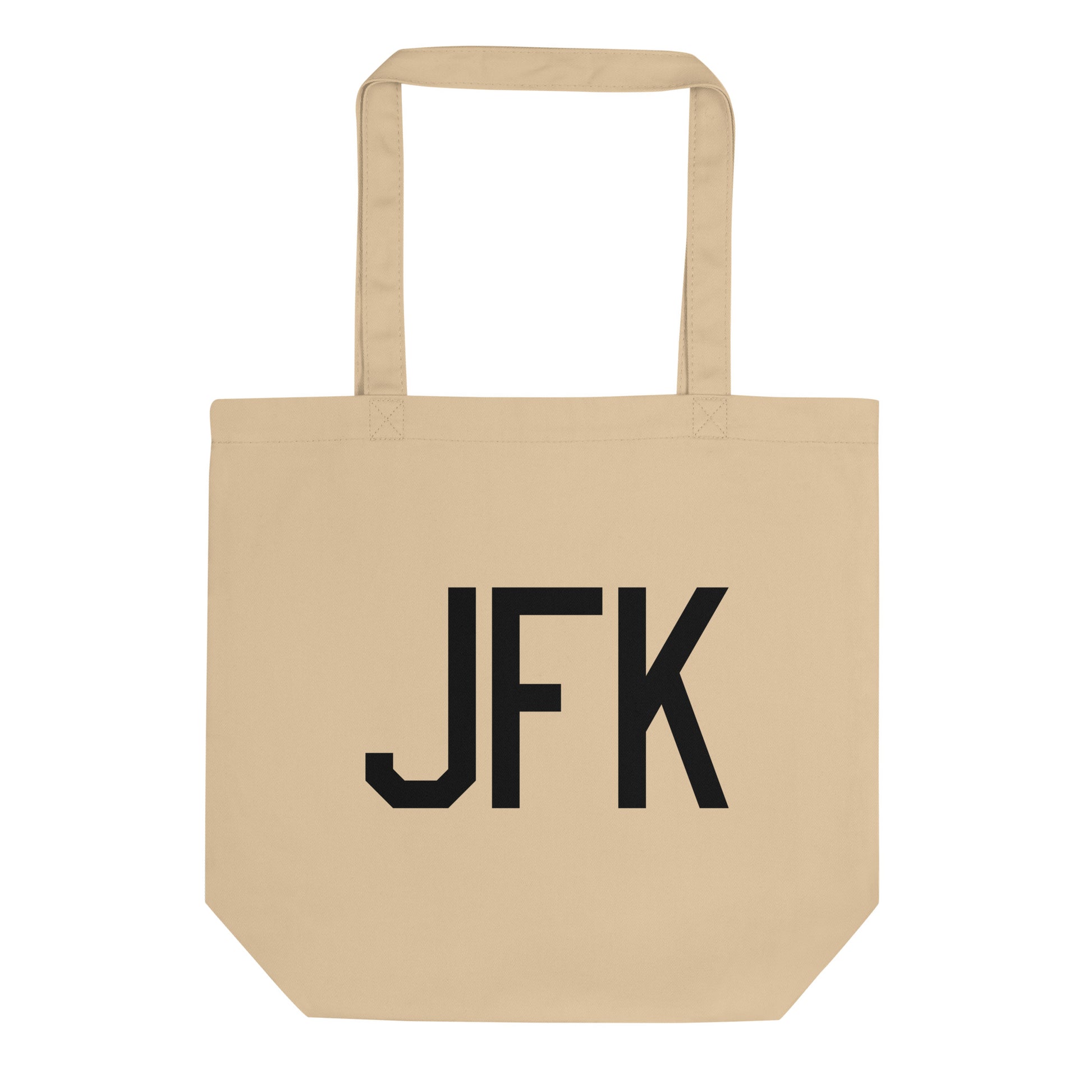 Aviation Gift Organic Tote - Black • JFK New York City • YHM Designs - Image 01