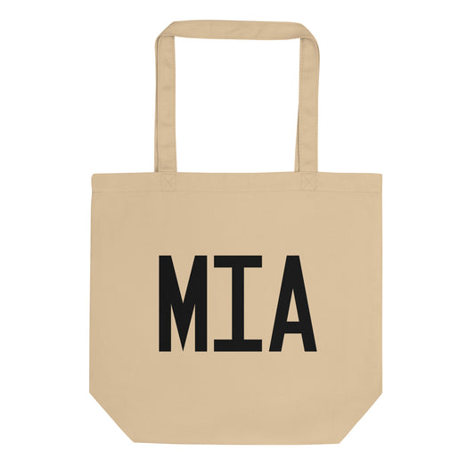 Aviation Gift Organic Tote - Black • MIA Miami • YHM Designs - Image 01