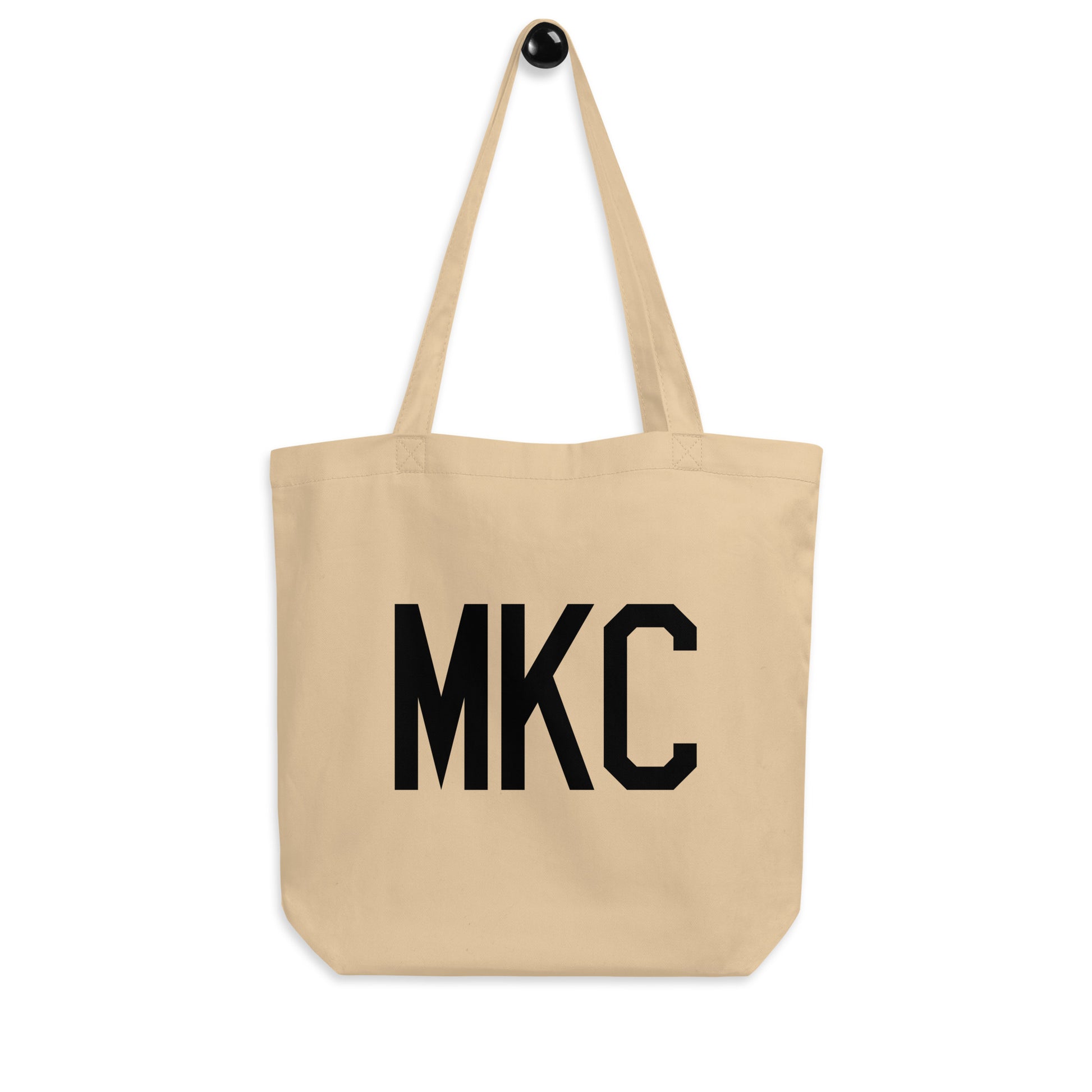 Aviation Gift Organic Tote - Black • MKC Kansas City • YHM Designs - Image 04