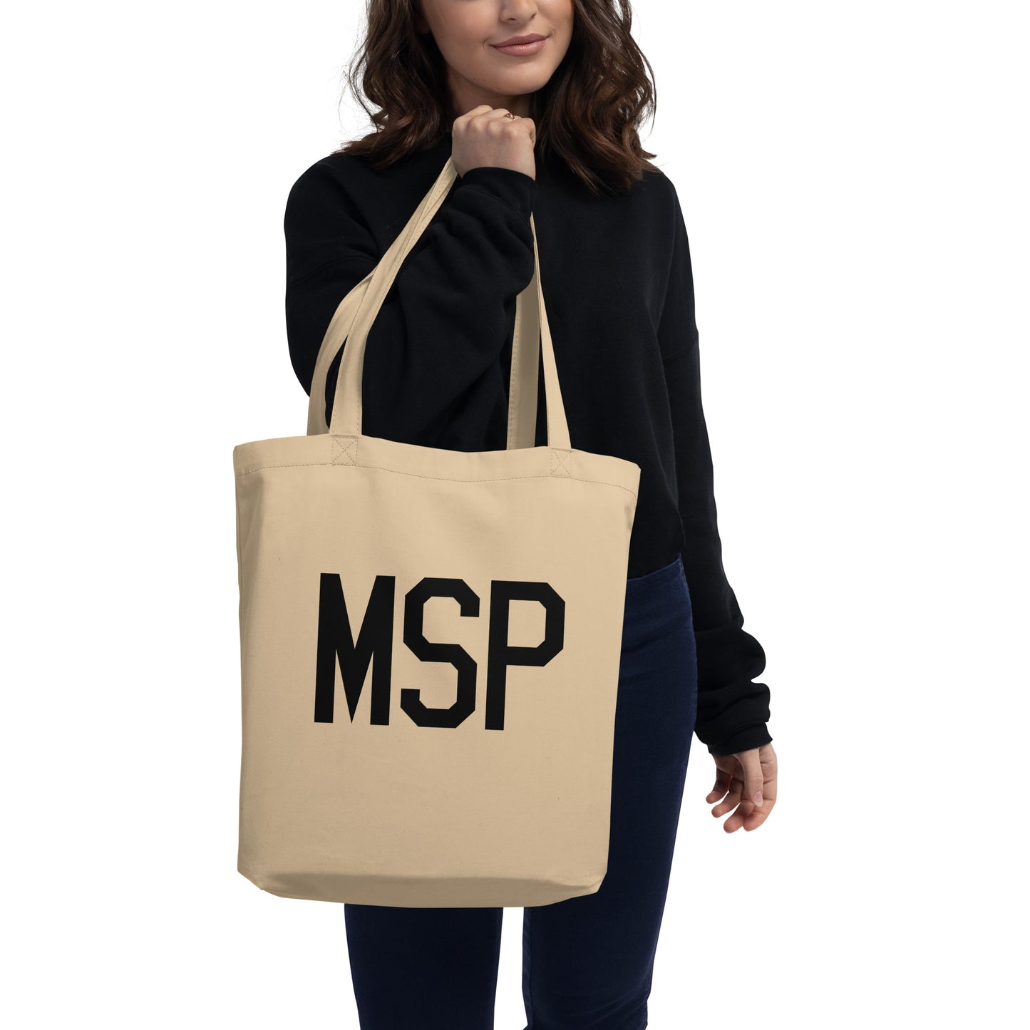 Aviation Gift Organic Tote - Black • MSP Minneapolis • YHM Designs - Image 03