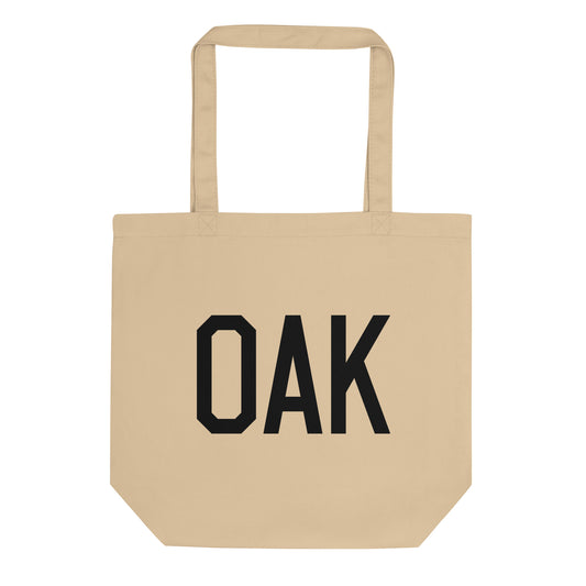 Aviation Gift Organic Tote - Black • OAK Oakland • YHM Designs - Image 01