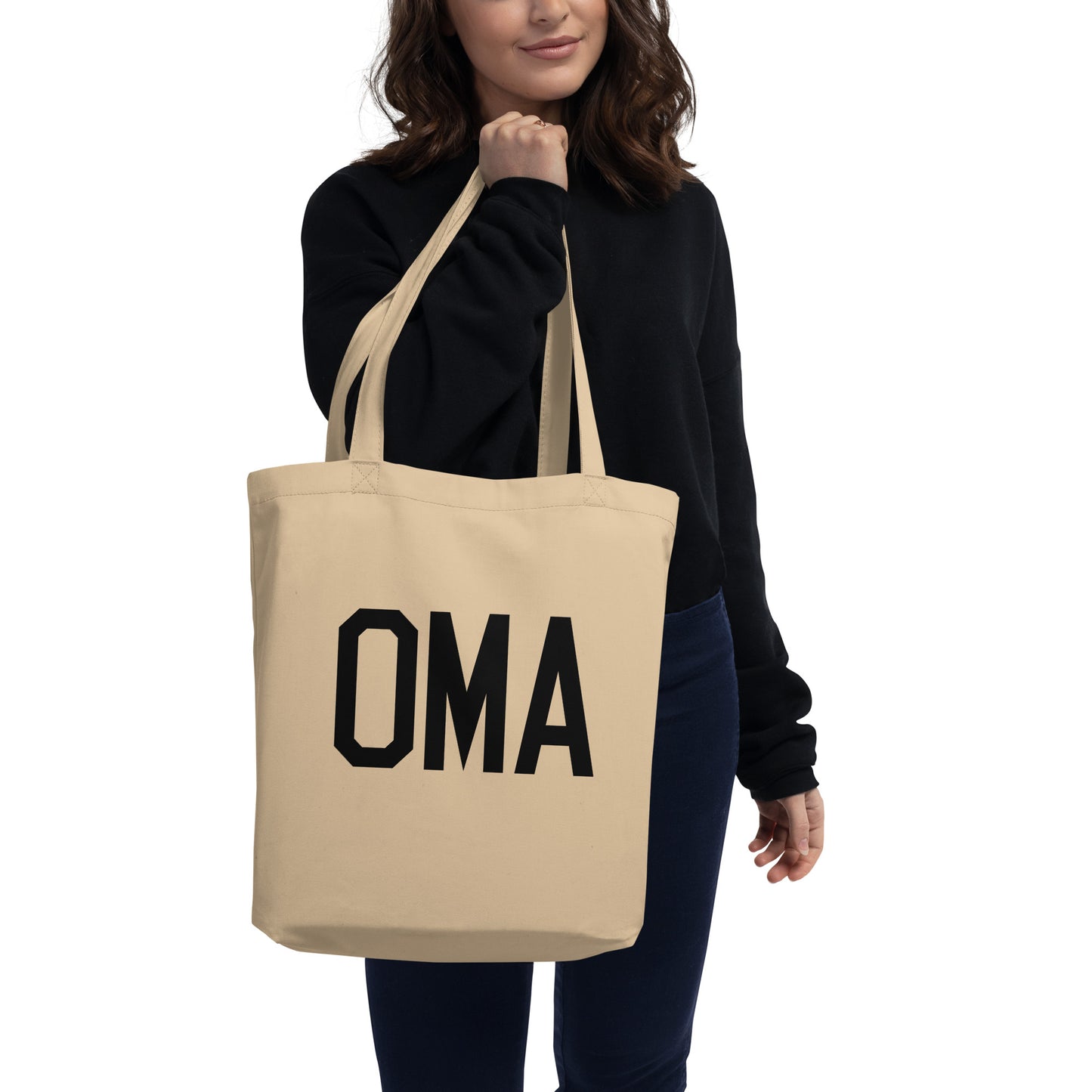 Aviation Gift Organic Tote - Black • OMA Omaha • YHM Designs - Image 03