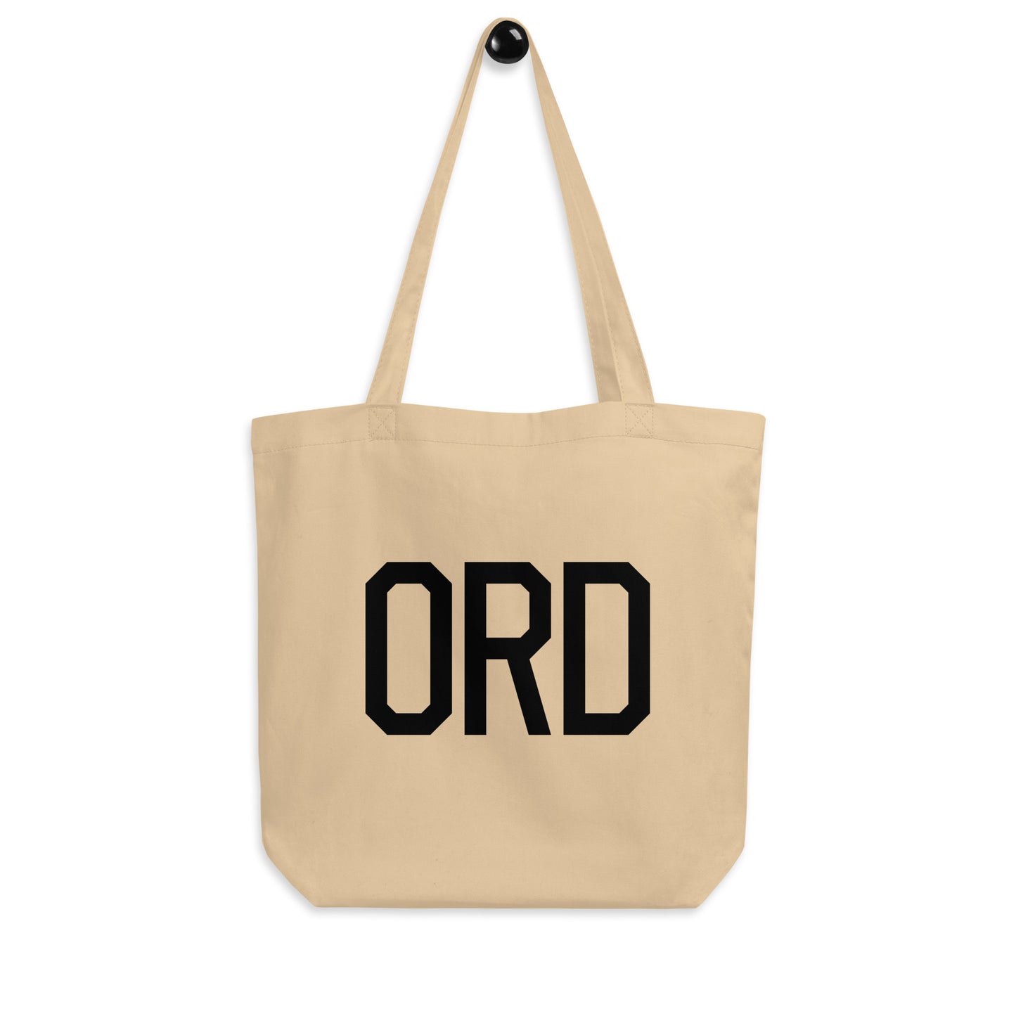 Aviation Gift Organic Tote - Black • ORD Chicago • YHM Designs - Image 04