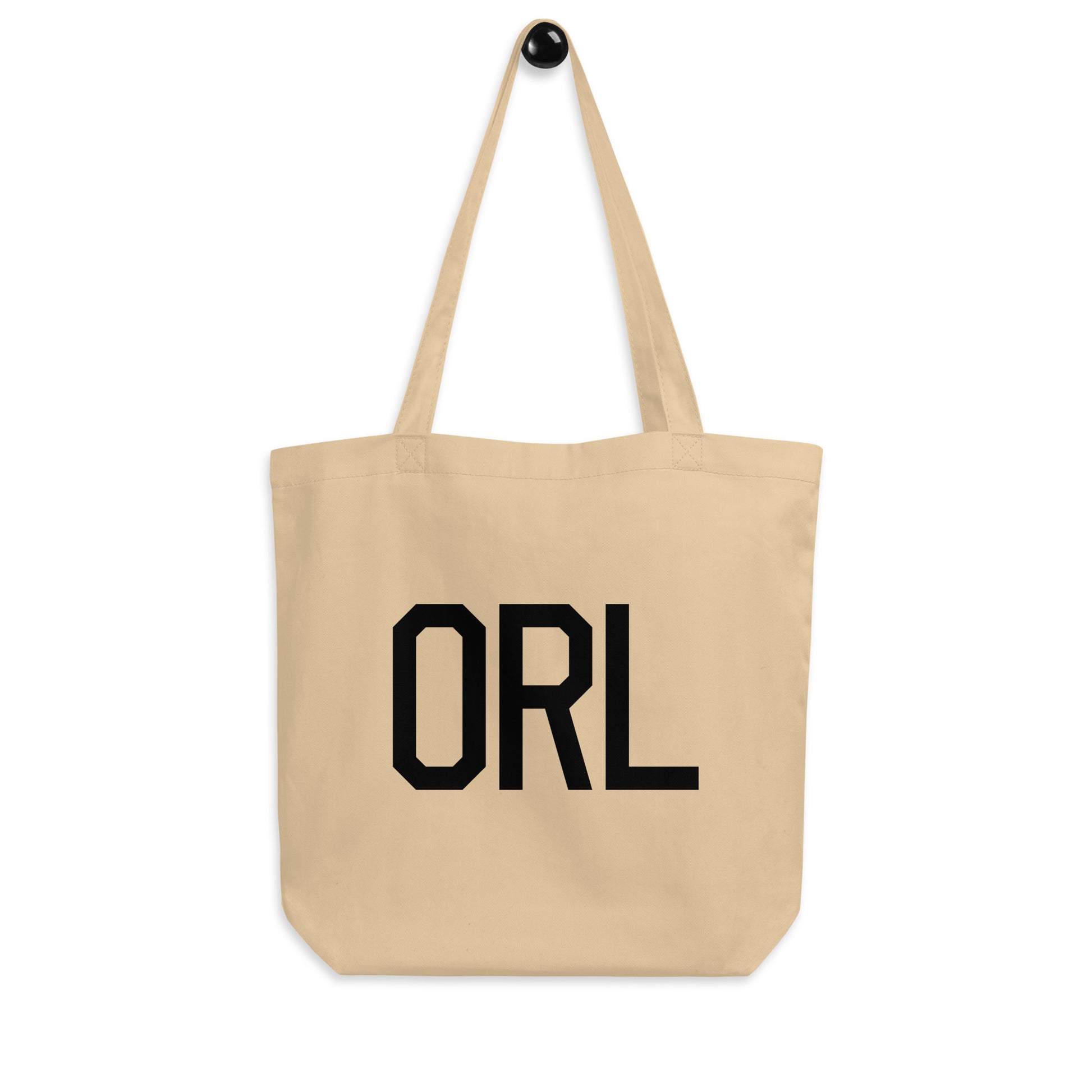 Aviation Gift Organic Tote - Black • ORL Orlando • YHM Designs - Image 04