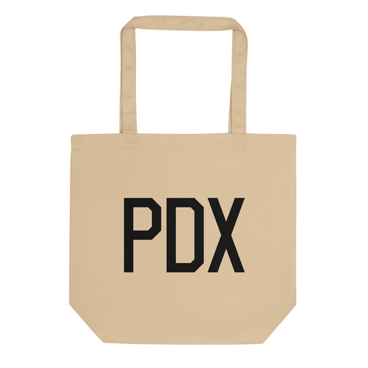 Aviation Gift Organic Tote - Black • PDX Portland • YHM Designs - Image 01